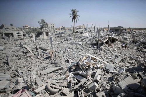 Dans le sud de Gaza, le 1er août. | AP/Khalil Hamra