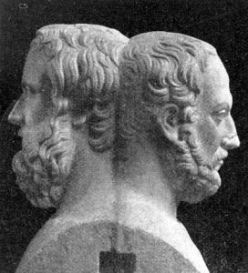 Hérodote et Thucydide, inventeurs de l'histoire. Bustes du Musée archéologique de Naples. [d.r.]